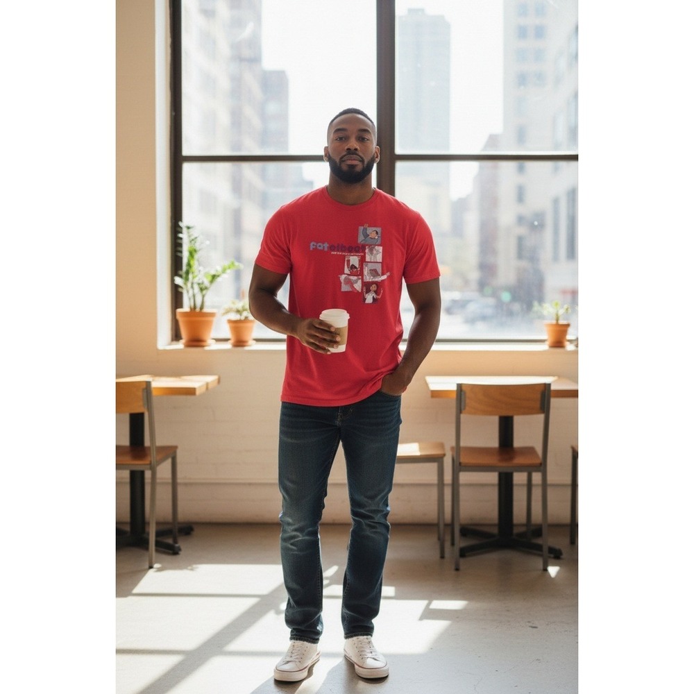 Platinum FUBU Fat Albert Men's Red T-Shirt Large Cotton Graphic